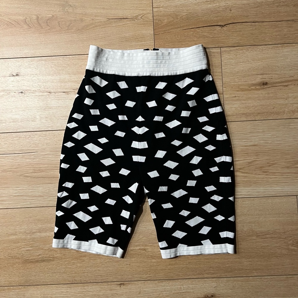 BALMAIN Jacquard-Knit High-Rise Bike Shorts